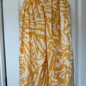 H&M  100% Cotton Orange and White Zebra Print Top/Mini Dress Size L